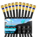 Coaxial Cable 3ft 10 Pack, RG6 Coax Cable Cord Extender by Unknown