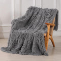 Tuddrom Decorative Extra Soft Faux Fur Throw Blanket 70" x 78", Solid Fuzzy by Tuddrom