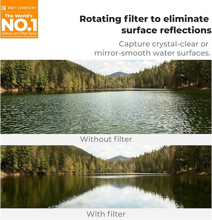 K&F CONCEPT 58mm Press-on CPL Phone Lens Filter Kit, Polarizing Filter - Image 2
