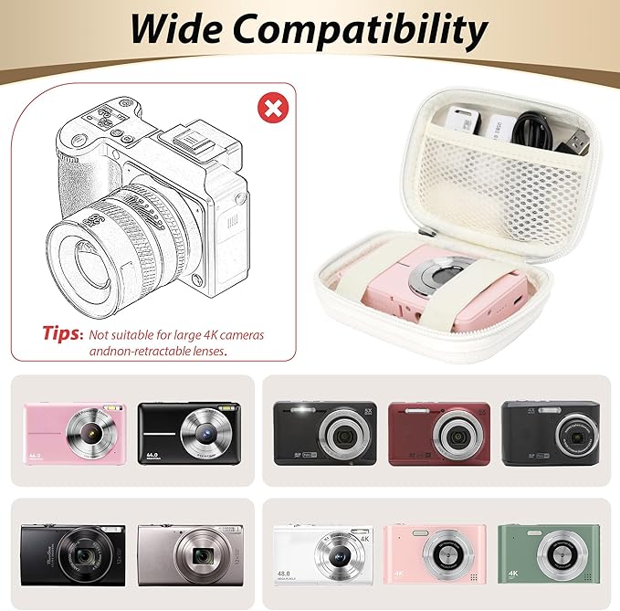 Digital Camera Case for CAMKORY, KODAK PIXPRO FZ45/FZ55, Canon IXUS 285 HS - Image 3