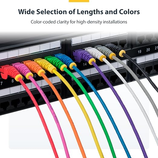 StarTech.com 20ft Yellow Slim CAT6 Ethernet Cable, Snagless RJ45, 28AWG Pure - Image 6