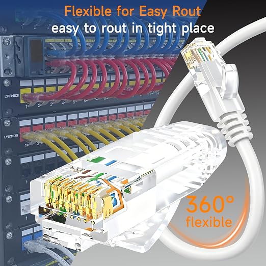 Cat6 Ethernet Patch Cable 0.5 ft, Cat6 Patch Cable - Image 3