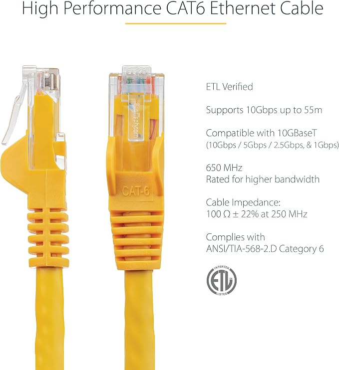 StarTech 7ft CAT6 Ethernet Cable - Image 2