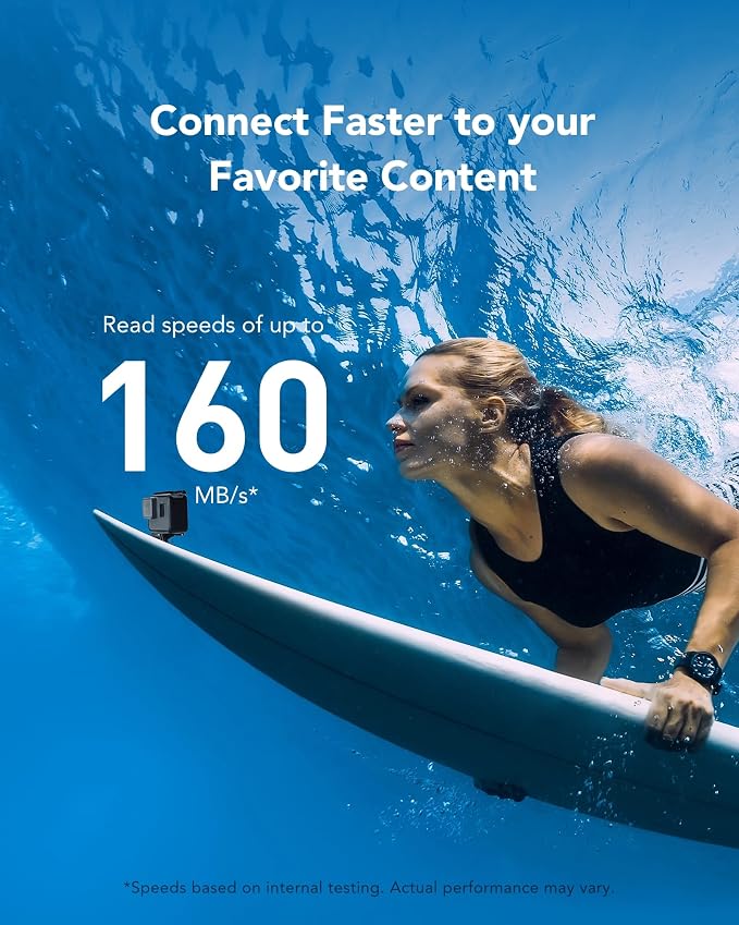 Lexar 256GB Blue Micro SD Card Up to 160MB/s, microSDXC UHS-I Memory Card - Image 3