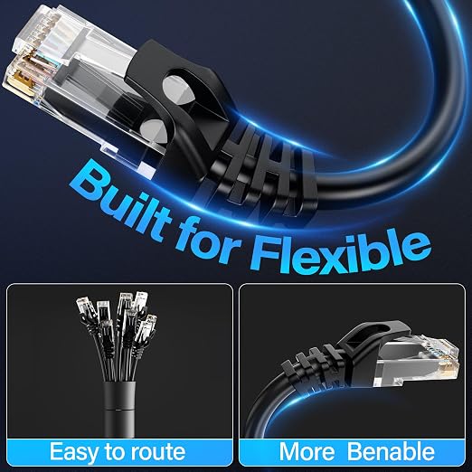 Cat6 Ethernet Cable 10Gbps 2 feet, UTP Ethernet Cable Cat 6, Flexible Bare - Image 4