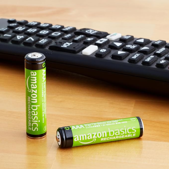Amazon Basics 24-Pack Rechargeable AAA NiMH Batteries, 800 mAh, Low - Image 3