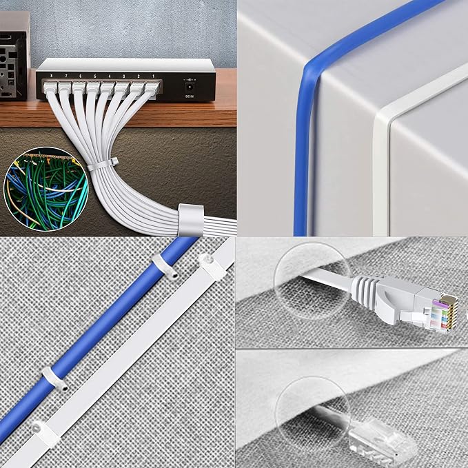 BUSOHE Cat6 Ethernet Cable 75 FT White, Cat-6 Flat RJ45 Computer Internet LAN - Image 6