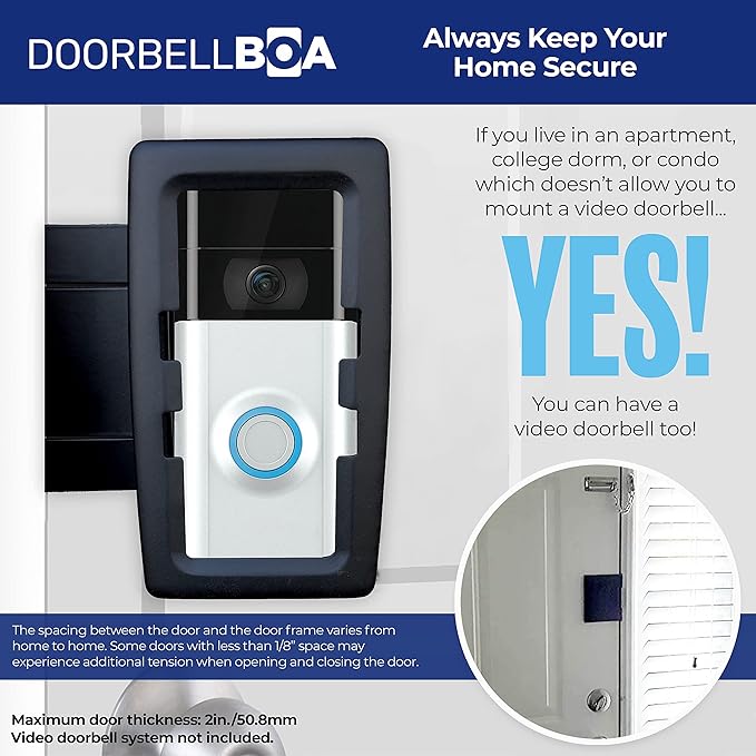 Anti-Theft Video Doorbell Door Mount, No Tools or Installation, Mounts Securely - Image 4