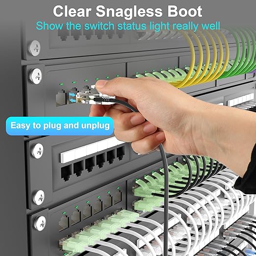 Cat 6 Patch Cables 7 feet, Slim Cat6a Ethernet Patch Cable 10Gbps 550Mhz - Image 5