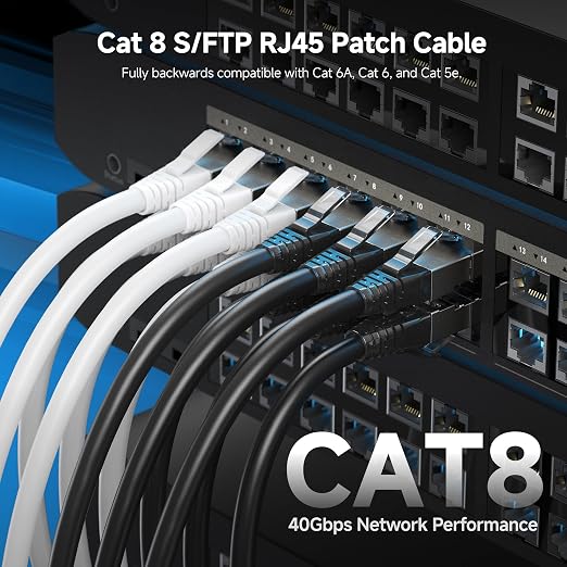 Cable Matters 40Gbps Short Cat 8 Ethernet Cable - 3ft - Image 2