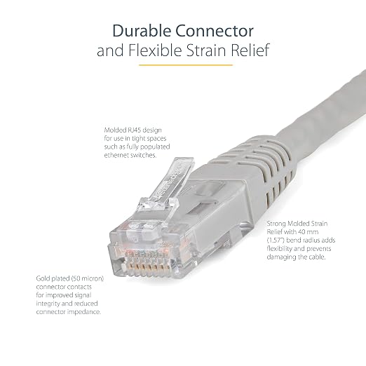 StarTech 6ft CAT6 Ethernet Cable - Image 3