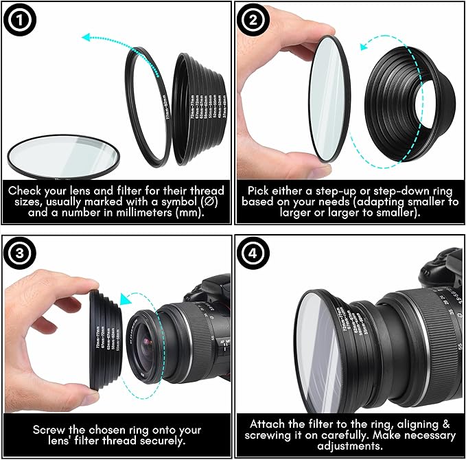 18-Piece Filter Ring Adapter Set - Image 6