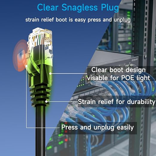 Cat6 Ethernet Patch Cable 1.5 ft, Cat6 Patch Cable - Image 4