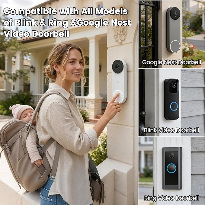 Smart Doorbell Chime 2 Pack White– Compatible - Image 2