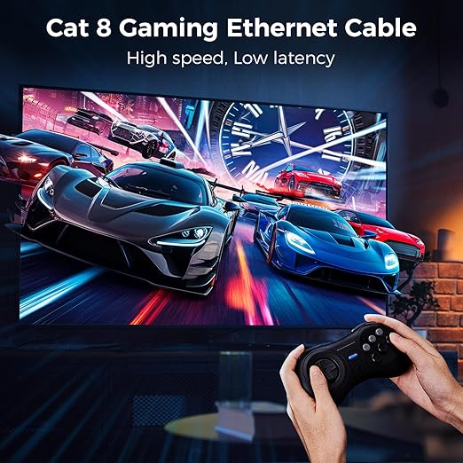 Cat 8 Ethernet Cable 20FT, High-Speed Braided Internet Cable Network Cord - Image 3