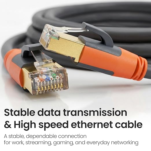 Cat 8 Ethernet Cable 60ft, High Speed LAN Cables 40Gbps 2000MHz Shielded - Image 2