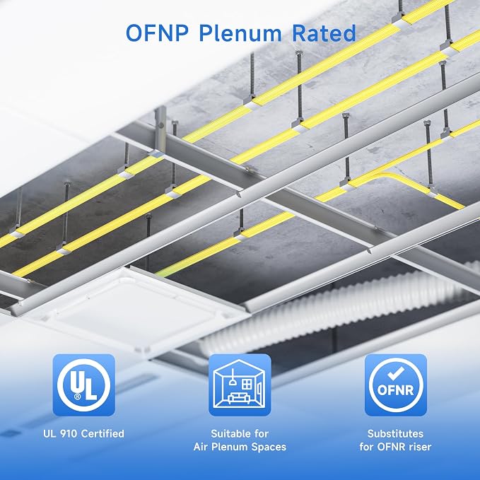 Cable Matters Plenum Rated Duplex OS2 Single Mode Fiber Optic Patch Cable - 10m - Image 3