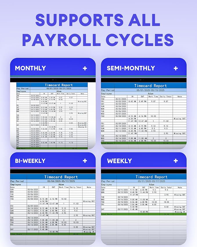 NGTeco APP-Based Time Clock for Employees Small Business, Automatic Fingerprint - Image 6