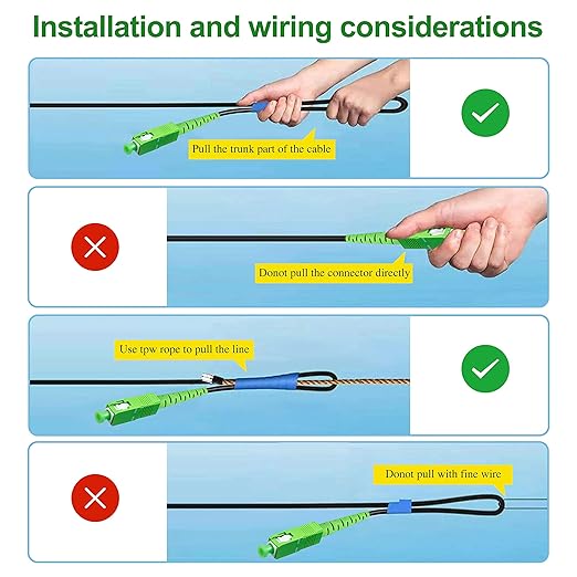 20 Meters SC/APC to SC/APC Fiber Optic Internet Cable, Armored Single Mode - Image 6