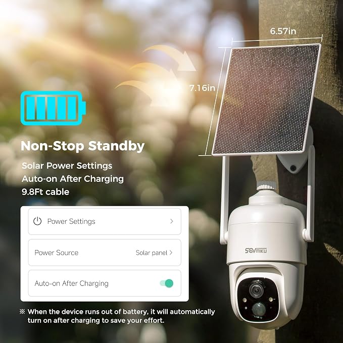Vicohome 4CQ1 AI 2K Solar Security Camera Wireless Outdoor, Battery Powered - Image 6