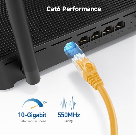 Cable Matters 10Gbps 5-Pack Snagless Short Cat 6 Ethernet Cable - 1ft - Image 3