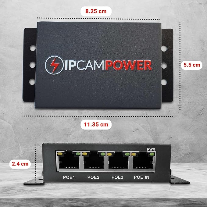 POE Powered 3 Port Switch & Network Cat5 Cat6 Midspan Cable Range Extender Pass - Image 6