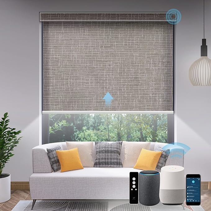 SmartWings Motorized Light Filtering Shades, Work by SmartWings
