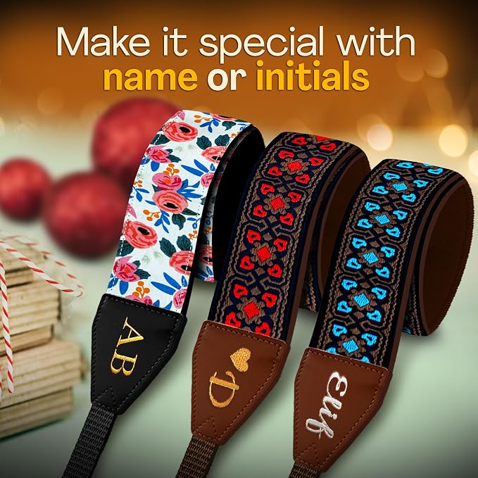 Art Tribute Custom Camera Strap Vintage Red - Image 6