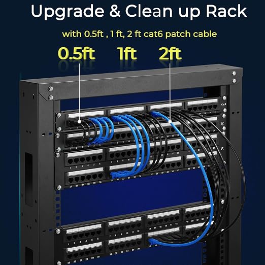 Rapink Patch Cables Cat6 7ft, Ethernet Patch Cable 10G, Cat 6 Patch Cable - Image 4