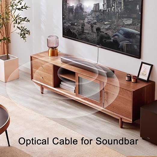 Optical Audio Cable 20 feet, Digital Audio Optical Cable Ultra-Thin Cord - Image 2