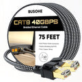 BUSOHE Cat 8 Ethernet Cable 75 FT, High Speed 40Gbps 2000Mhz Braided Network by BUSOHE