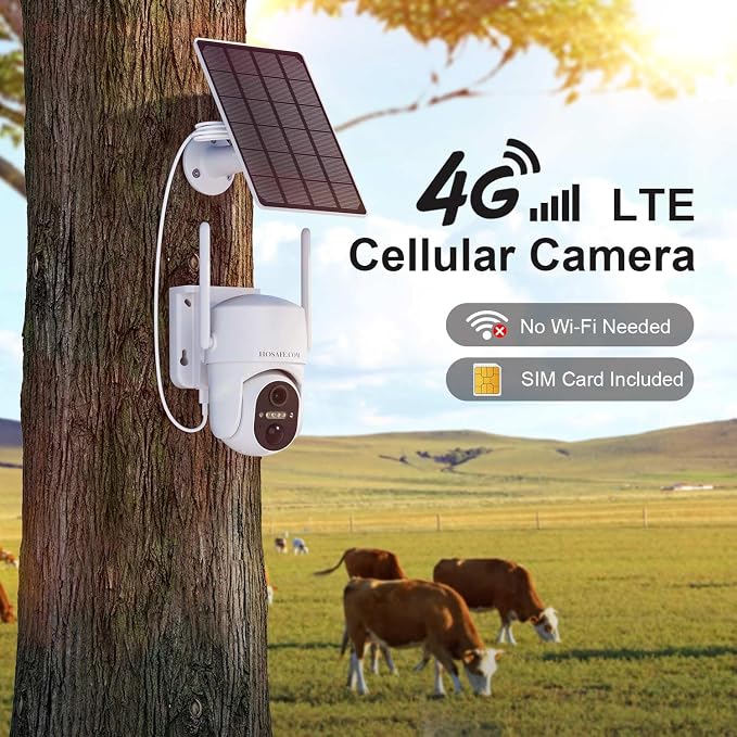 HOSAFE.COM 4G LTE Cellular Solar Security Camera Wireless Outdoor, Free Cloud - Image 2