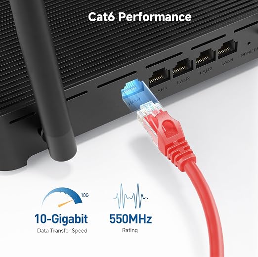 Cable Matters 10Gbps 5-Pack Snagless Short Cat 6 Ethernet Cable - 3ft - Image 3