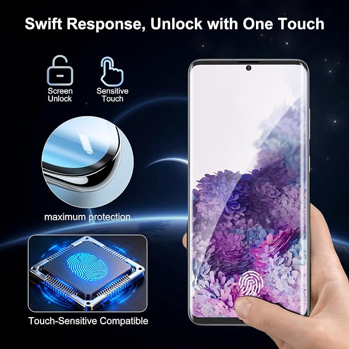 2+2 Pack for Samsung Galaxy S20 Plus Screen Protector and Camera Protector - Image 2