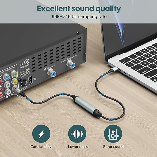 Adoreen Unidirectional USB A 2.0 to Toslink Digital Optical Audio Cable 6 Ft - Image 5