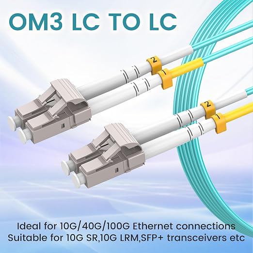 OM3 LC to LC Fiber Patch Cable, 10Gb/40Gb Multimode Duplex 50/125µm, LSZH 2.0mm - Image 5