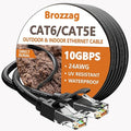 Ethernet Cable 75ft For Cat6/Cat5E, 10Gbps Compatible by Brozzag
