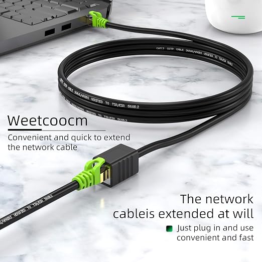 Ethernet Extension Cable 3ft, Network Cat6a Extension Patch Cable RJ45 Cords - Image 5
