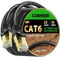 Cat 6 Ethernet Cable 100 ft, Outdoor & Indoor 23AWG 10Gbps High Speed, by CABNEER