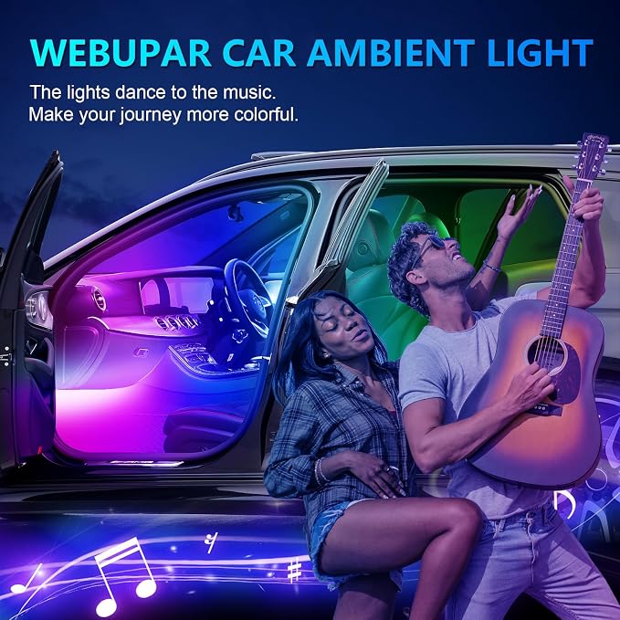 Dreamcolor Acrylic Car Lights, 6 in 1 LED Strip Lights - Image 6