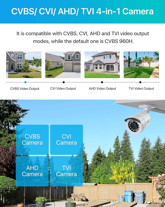 ZOSI 2MP 1080p HD Security Camera Outdoor Indoor 1920TVL, 80ft Night Vision - Image 4