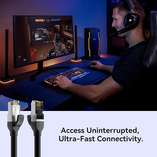 BENFEI Cat 7 Ethernet Cable 50FT, 10Gbps 600MHz High Speed RJ45 LAN Network - Image 8