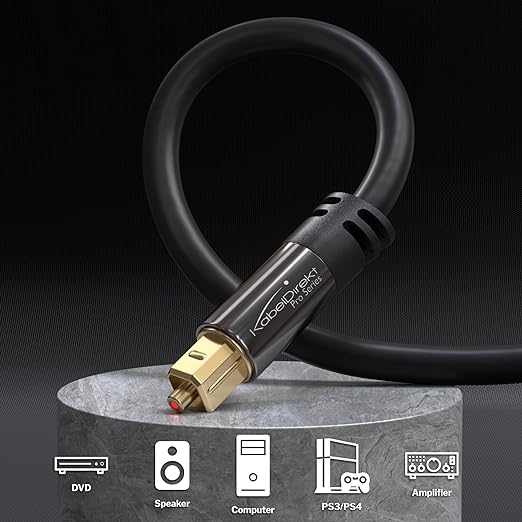 TOSLINK – Optical Audio Cable – 100ft – Designed in Germany – Fiber Optic Cable - Image 2