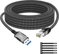 USB to Ethernet Cable 25 FT, USB 3.0 A Male to RJ45 Male Cord, Directly by Kxable