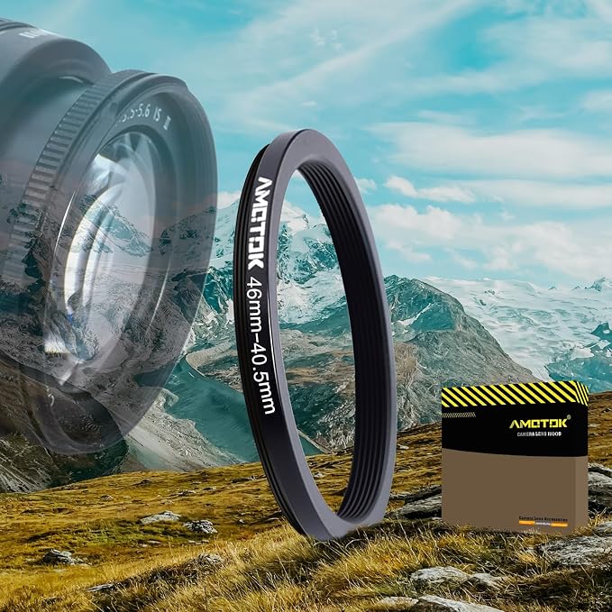 46mm Lens to 40.5mm Camera Lens Adapter, 46mm to 40.5mm Filter Step-Down Ring by AMOTOK