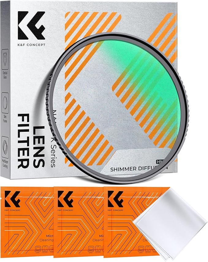 K&F CONCEPT 49mm Shimmer Diffusion 1 Effect Filter Optical Glass 18 by KFCONCEPT