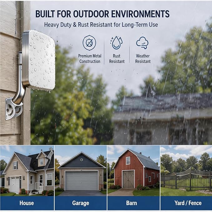 430 Stainless Steel Wireless Bridge Mount, 160° Angle Adjustable, 1.38 in OD - Image 9