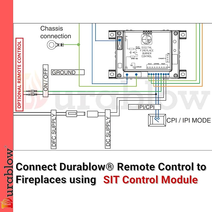 Durablow TR1001 On/Off Gas Fireplace Remote Control Kit - Image 4