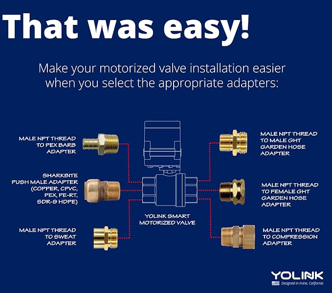 YoLink LoRa Smart Water Leak Protection System, Including 1/2" Commercial Grade - Image 3