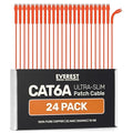 Everest Ultra Slim Cat6a Ethernet Patch Cables 6ft Orange by EverestMediaSolutions